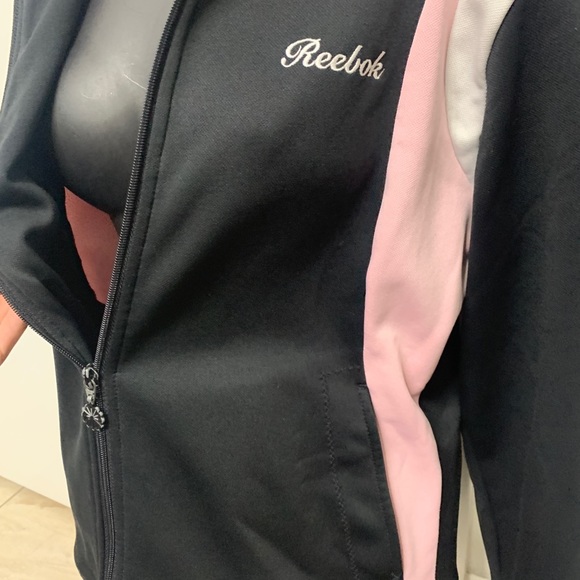 Large Reebok Black and Pink Track Jacket - Picture 7 of 8